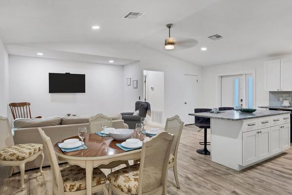 Open-concept floor plan