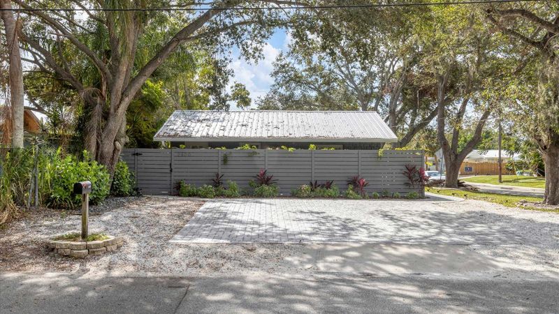 East side of home. Parking for 3