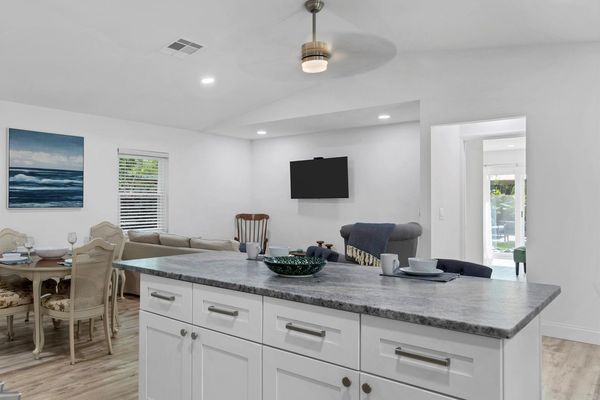 large kitchen island/prep space