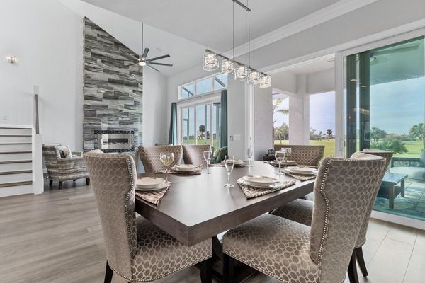 Dining table seats 6