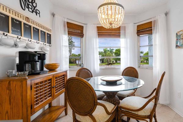 Breakfast table overlooks the canal