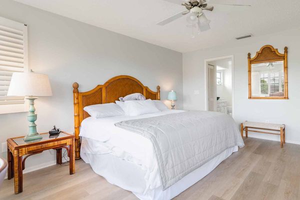 King bed in the master bedroom with ensuite