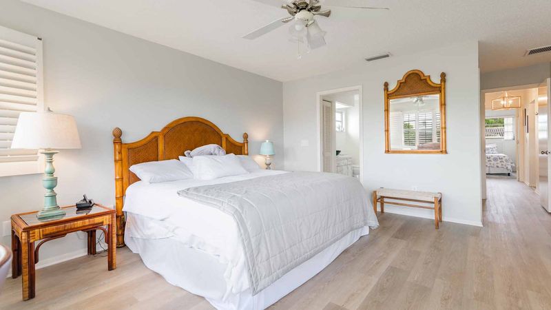 King bed in the master bedroom with ensuite