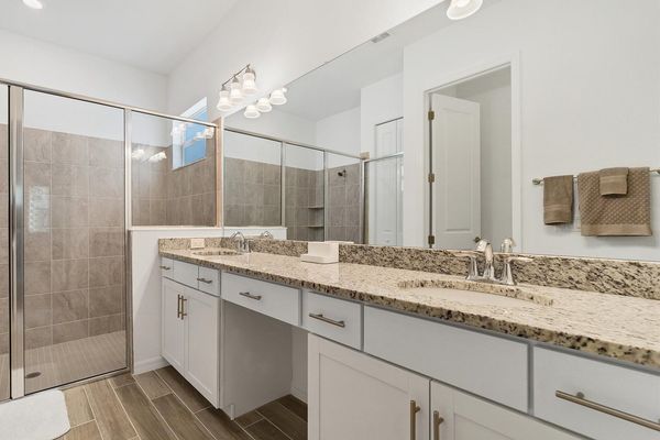 Large master bathroom with spacious walkin shower
