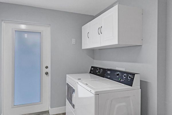 Full-size washer and dryer in the unit