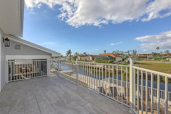 Upstairs balcony off the master bedroom looking towards Lemon Bay
