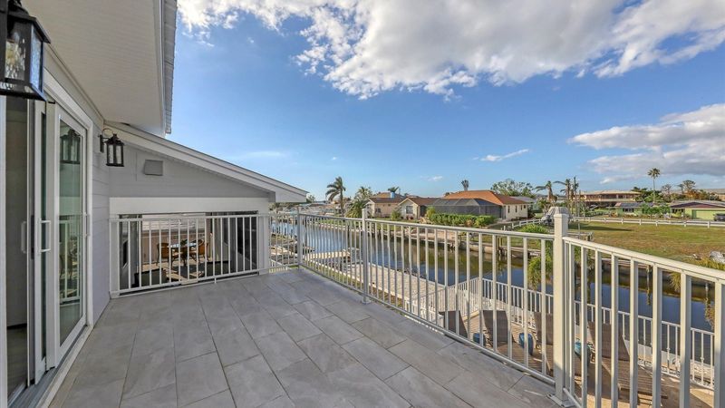 Upstairs balcony off the master bedroom looking towards Lemon Bay