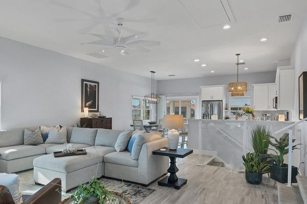 Incredible open living space with tons of light streaming in