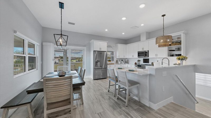 Kitchen and dining area
