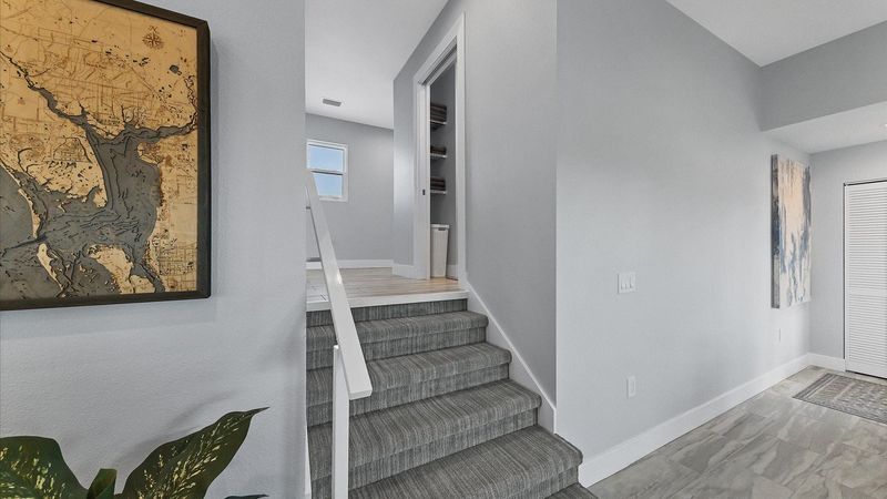 A short trip upstairs to the two master bedrooms