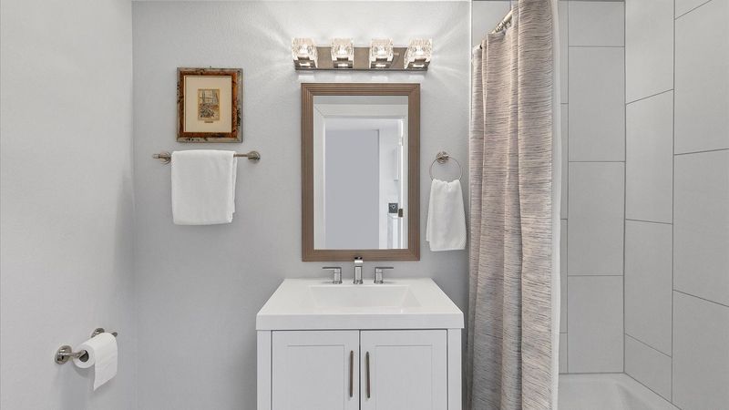 Bottom level full bathroom
