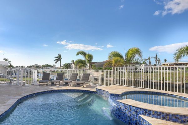 Gorgeous pool overlooks the canal and Lemon Bay