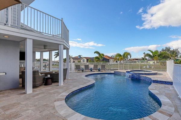 Incredible pool/spa on the pool deck overlooking the canal leading to Lemon Bay