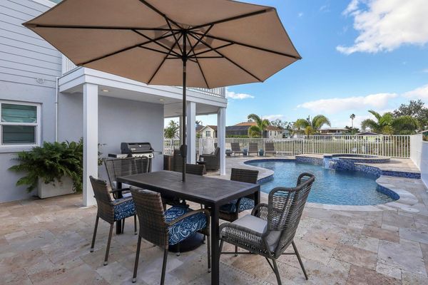 Enjoy outdoor dining on the pool deck