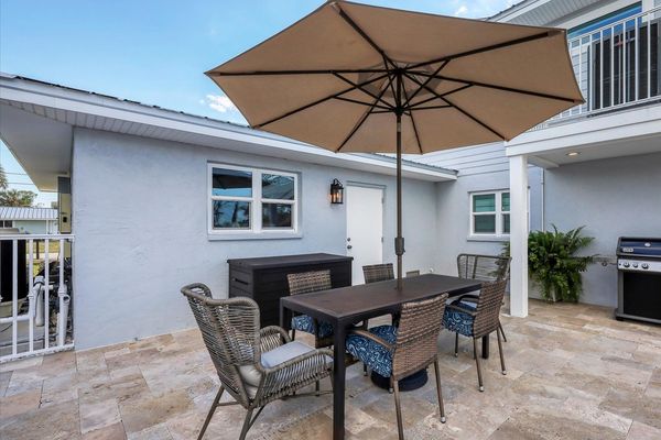 Enjoy outdoor dining on the pool deck