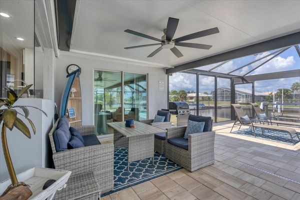 Comfortable seating area on lanai