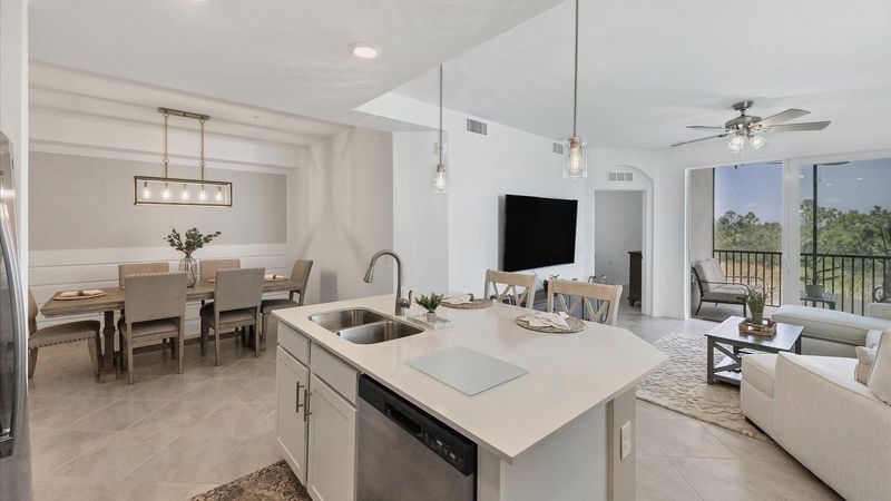 Open floor plan space