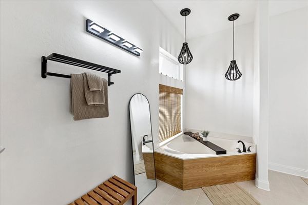 Spacious master bathroom