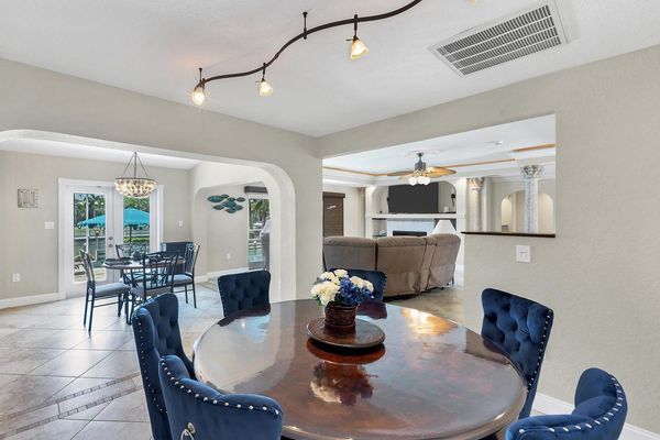 Open floor plan with formal dining room