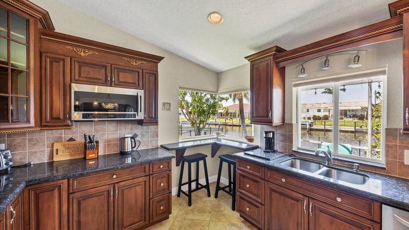 Kitchen space with additional seating nook