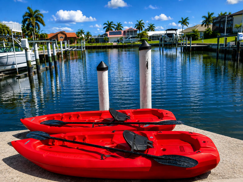 Complimentary kayaks for guest use