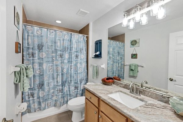 Second bathroom with shower tub combo