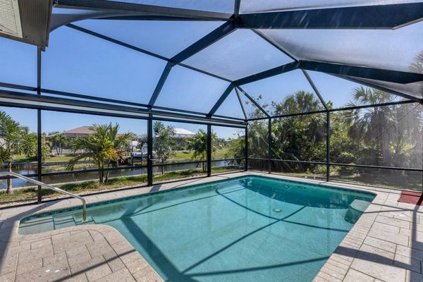 Pool on screen enclosed lanai