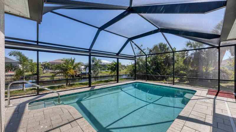 Pool on screen enclosed lanai