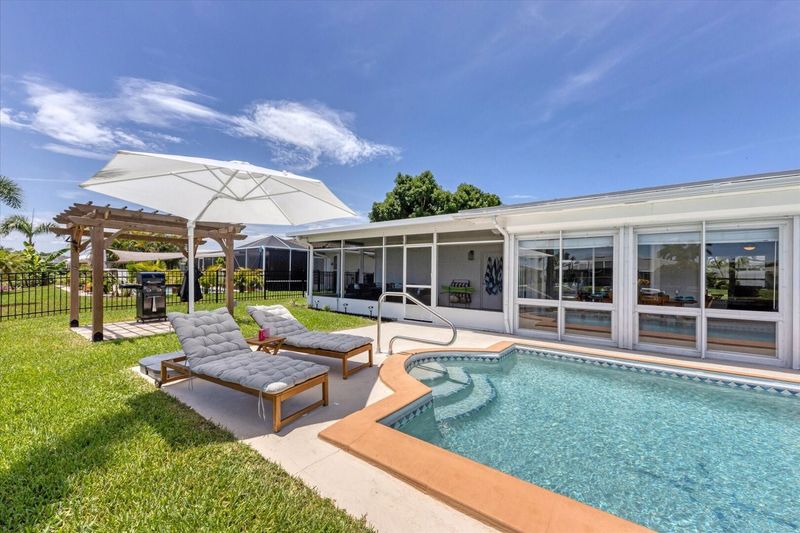 Soak up the sunshine poolside
