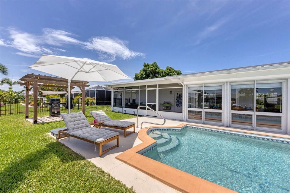Soak up the sunshine poolside