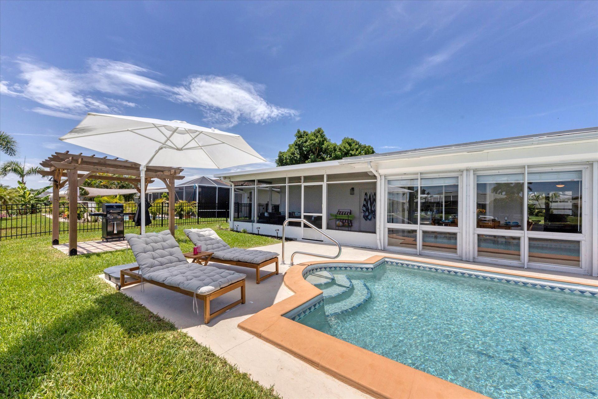 Soak up the sunshine poolside
