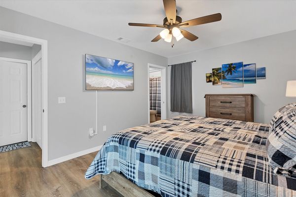 King bed in the master bedroom