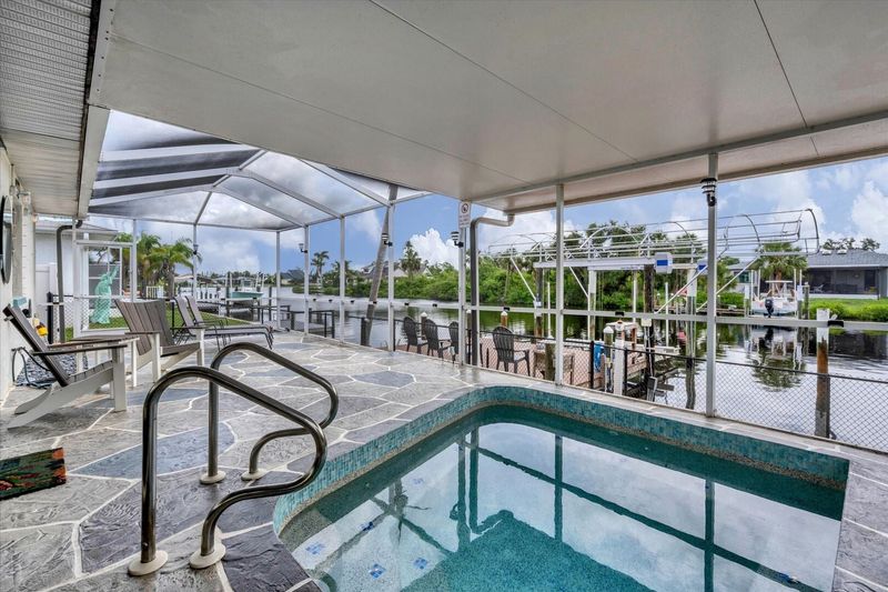 Covered salt-water pool
