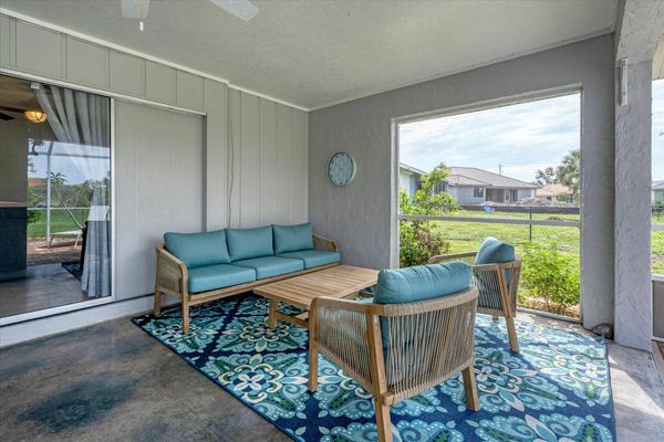 Comfortable seating area on the lanai