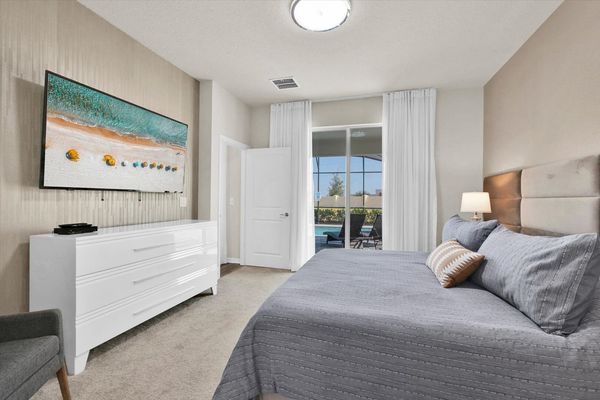Master King Bedroom 1 (Angle)
65" Smart TV
Has Patio Doors to Pool Deck