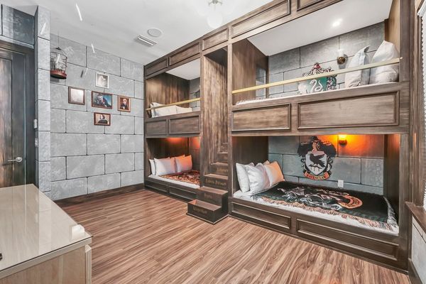 This custom-built themed bedroom is perfect for lovers of all things wizardry