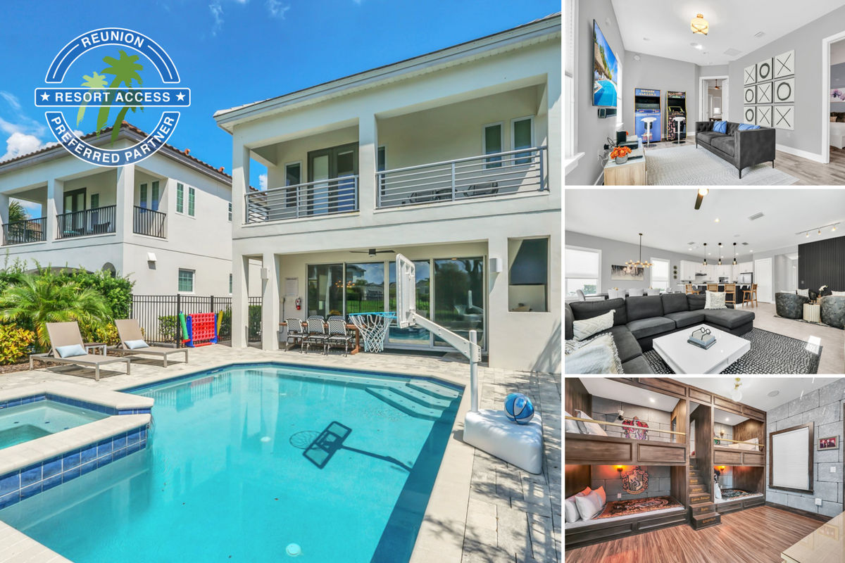 Welcome to Whimsical Way, a modern 5-bedroom, 5.5-bathroom villa located in Reunion Resort! | Photos updated: Sept 2024