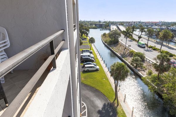 Canal view with large boat dock