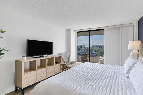 47-inch Smart TV in primary bedroom