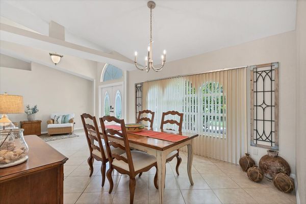 Dining room overlooking front yard