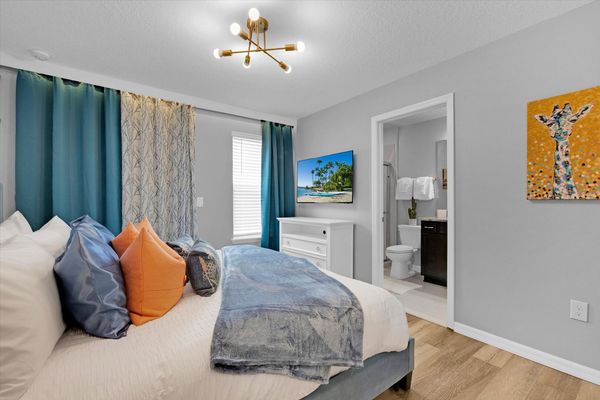 Master Suite Bedroom 6, King Bed, Upstairs, Attached Bathroom Shower, 50" Smart TV