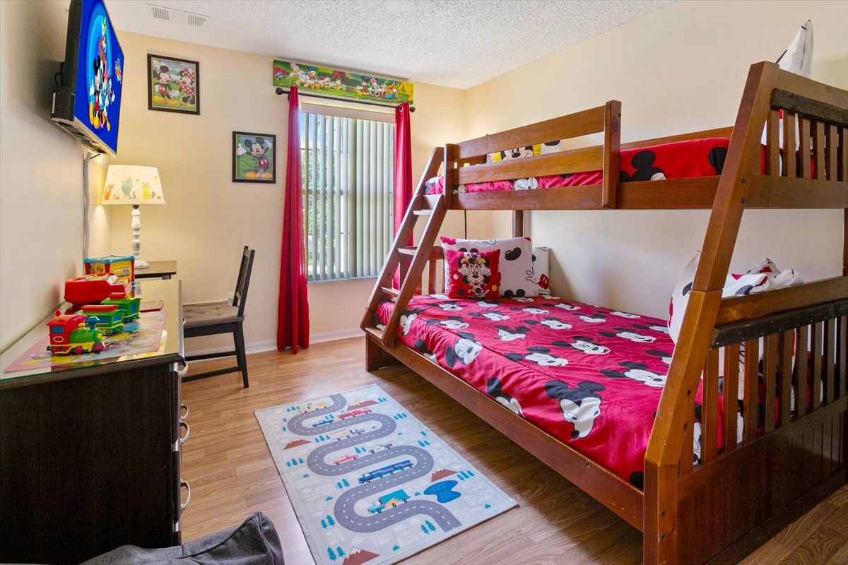 Twin/Double Bunk Bedroom 3 Upstairs
Mickey Theme