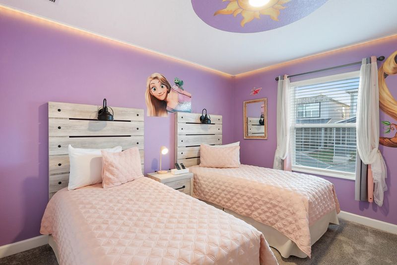 Two Twins Bedroom 3 Upstairs Tangled Theme