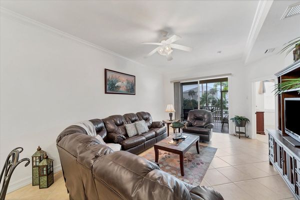 Large, open living room with 48" TV