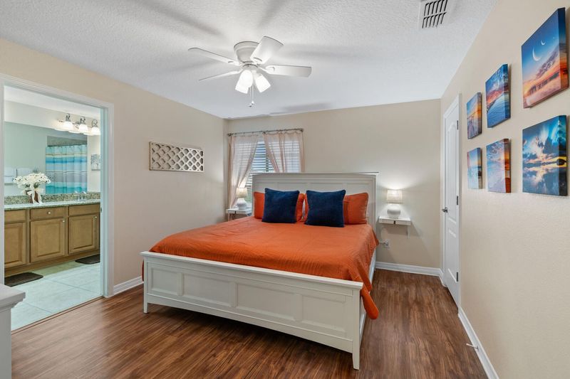 King Suite Bedroom 3 Upstairs 
Attached Bathroom