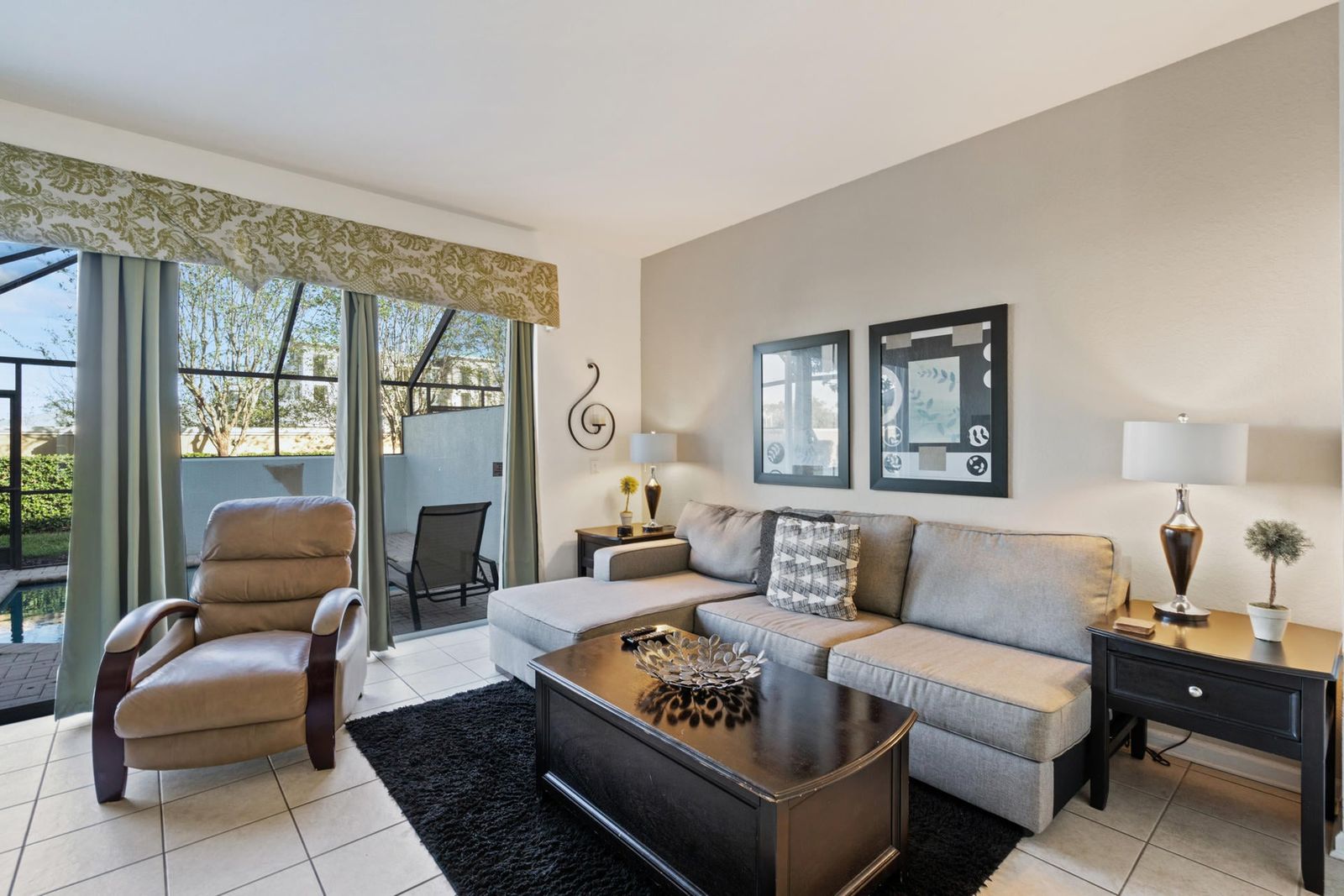 Living Room Has a sleeper sofa