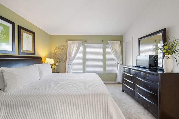 Master King Bedroom 1 Upstairs Attached Bathroom
 24" TV