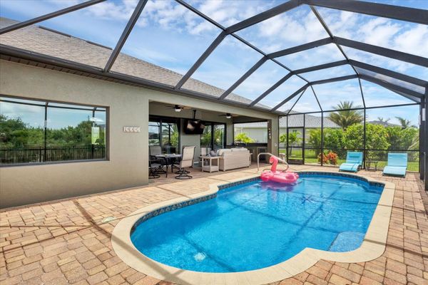 Sparkling pool overlooking the canal
