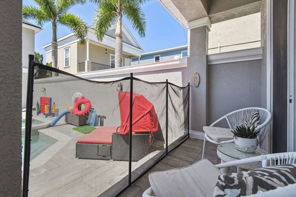 The pool safety fence provides an added layer of protection