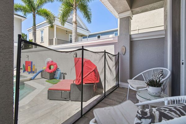 The pool safety fence provides an added layer of protection